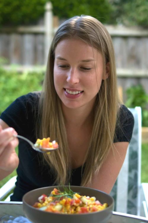 Woman eating